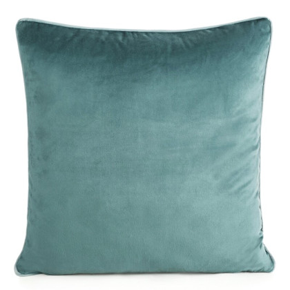 Zamatová obliečka 45x45 cm na vankúš GAJA svetlomodrá s lemovaním